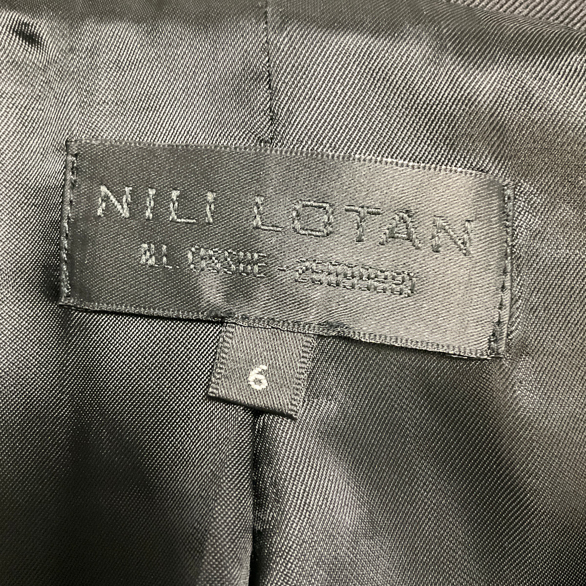 Nili Lotan Black Tailored Three Button Wool Jacket