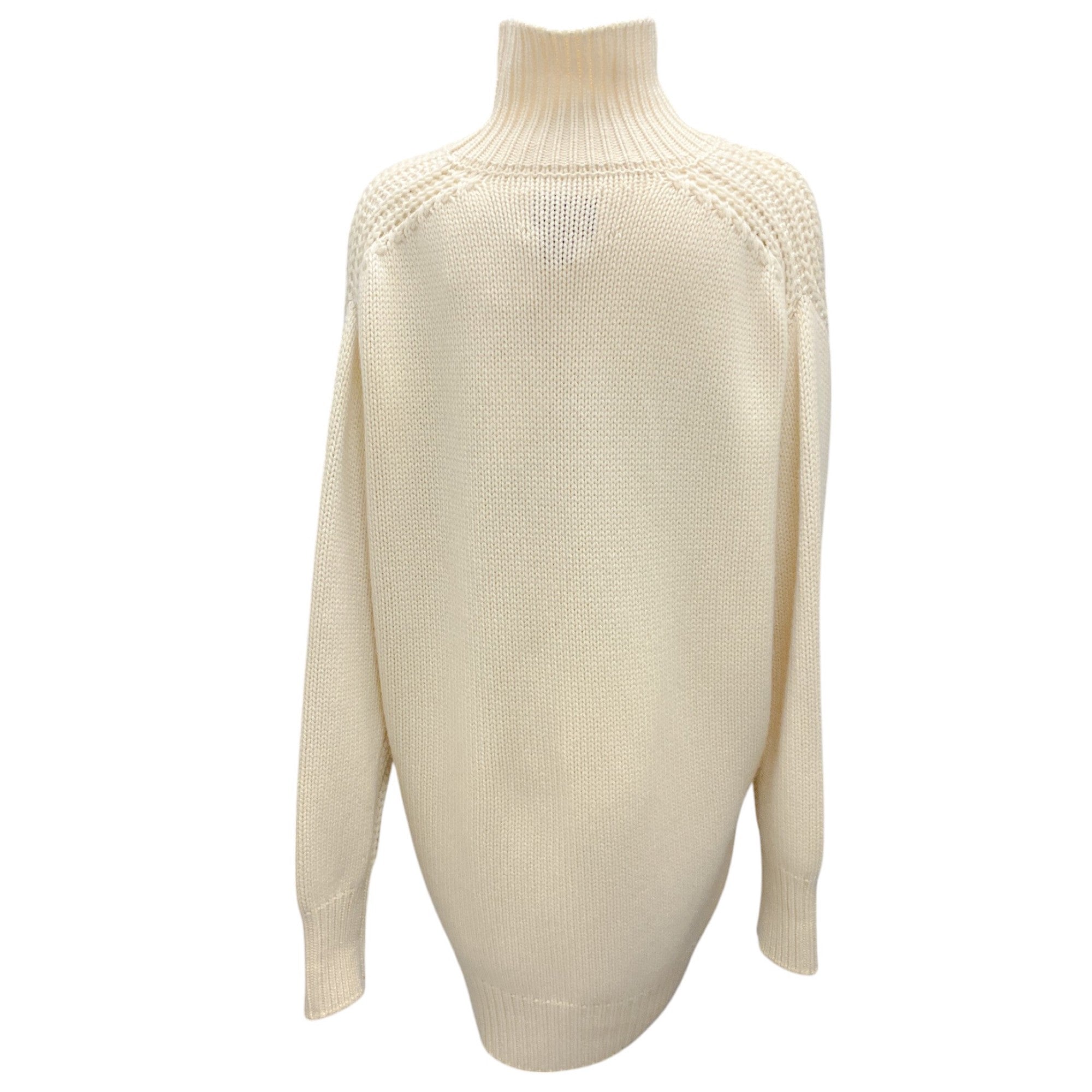 Sa Su Phi Ivory Long Sleeved Cashmere Knit Turtleneck Sweater