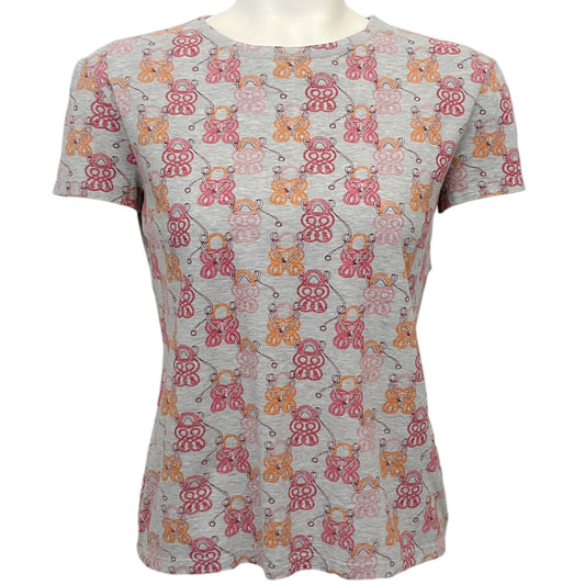 Hermes Grey / Pink Print Tee Shirt
