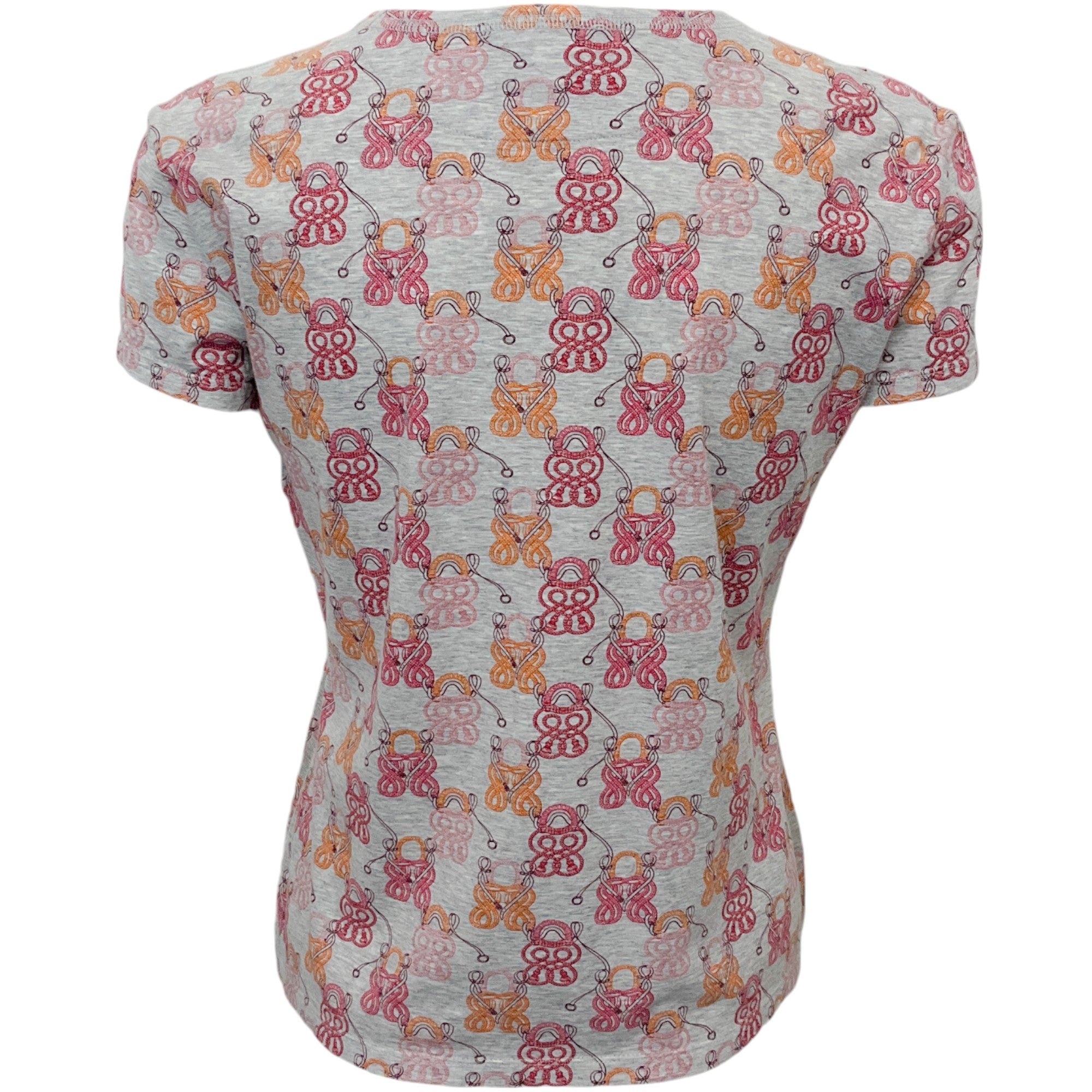 Hermes Grey / Pink Print Tee Shirt