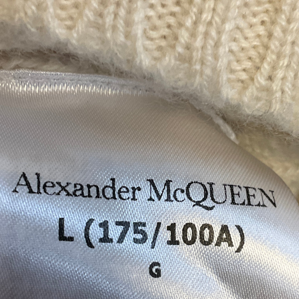 Alexander McQueen Cream Skull Embellished Cashmere Knit Pullover Sweater