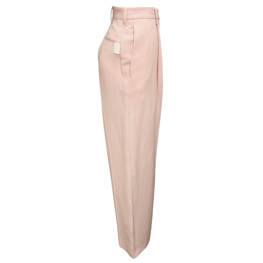 Dries Van Noten Light Pink Wool Pants / Trousers