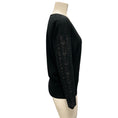 Load image into Gallery viewer, Akris Black Lace Sleeve Wool Knit Sweater
