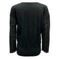 Load image into Gallery viewer, Akris Black Lace Sleeve Wool Knit Sweater
