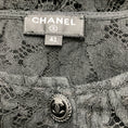 Load image into Gallery viewer, Chanel Black Pleated Detail Long Sleeved Lace Blouse
