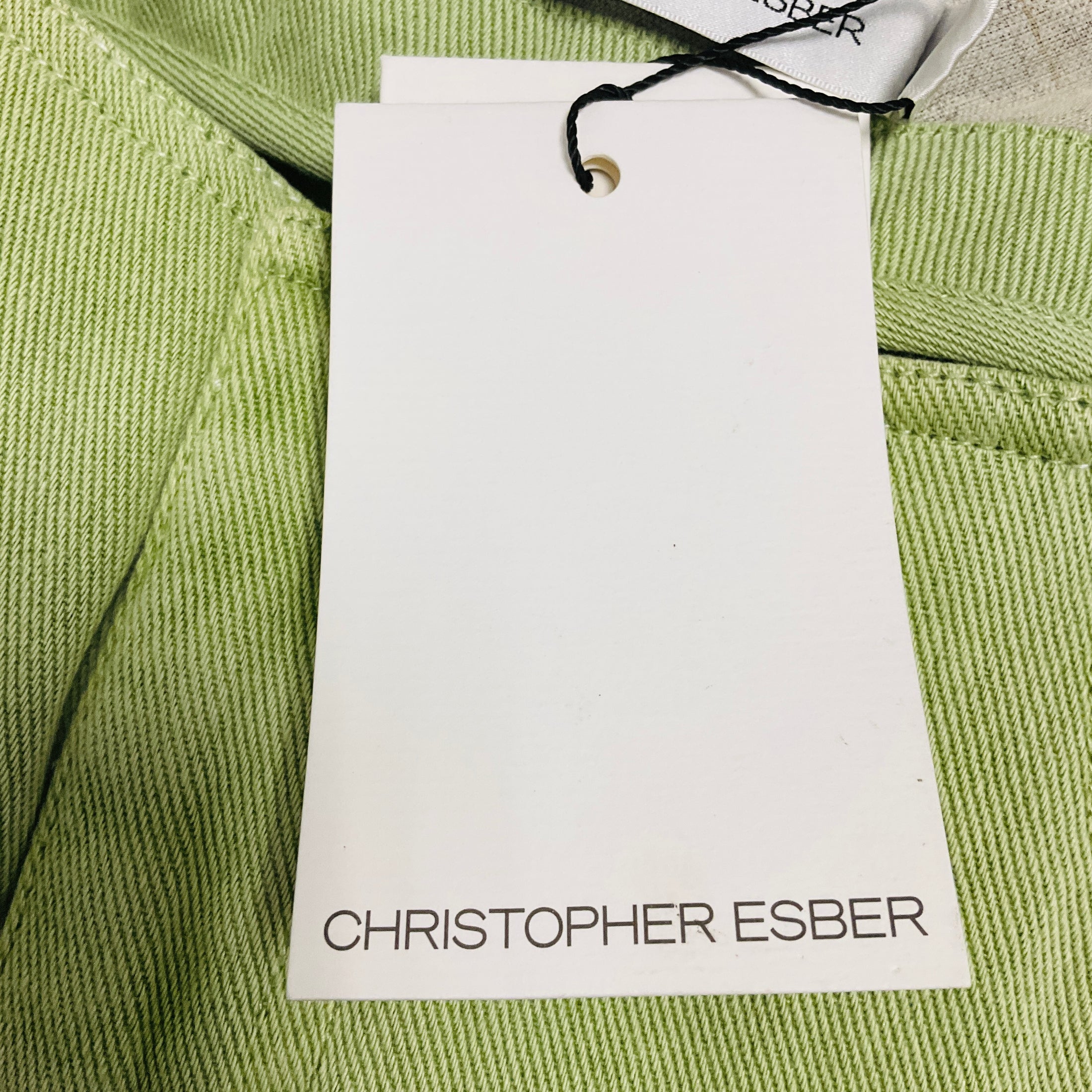 Christopher Esber Pistachio Deconstruct Denim Jean