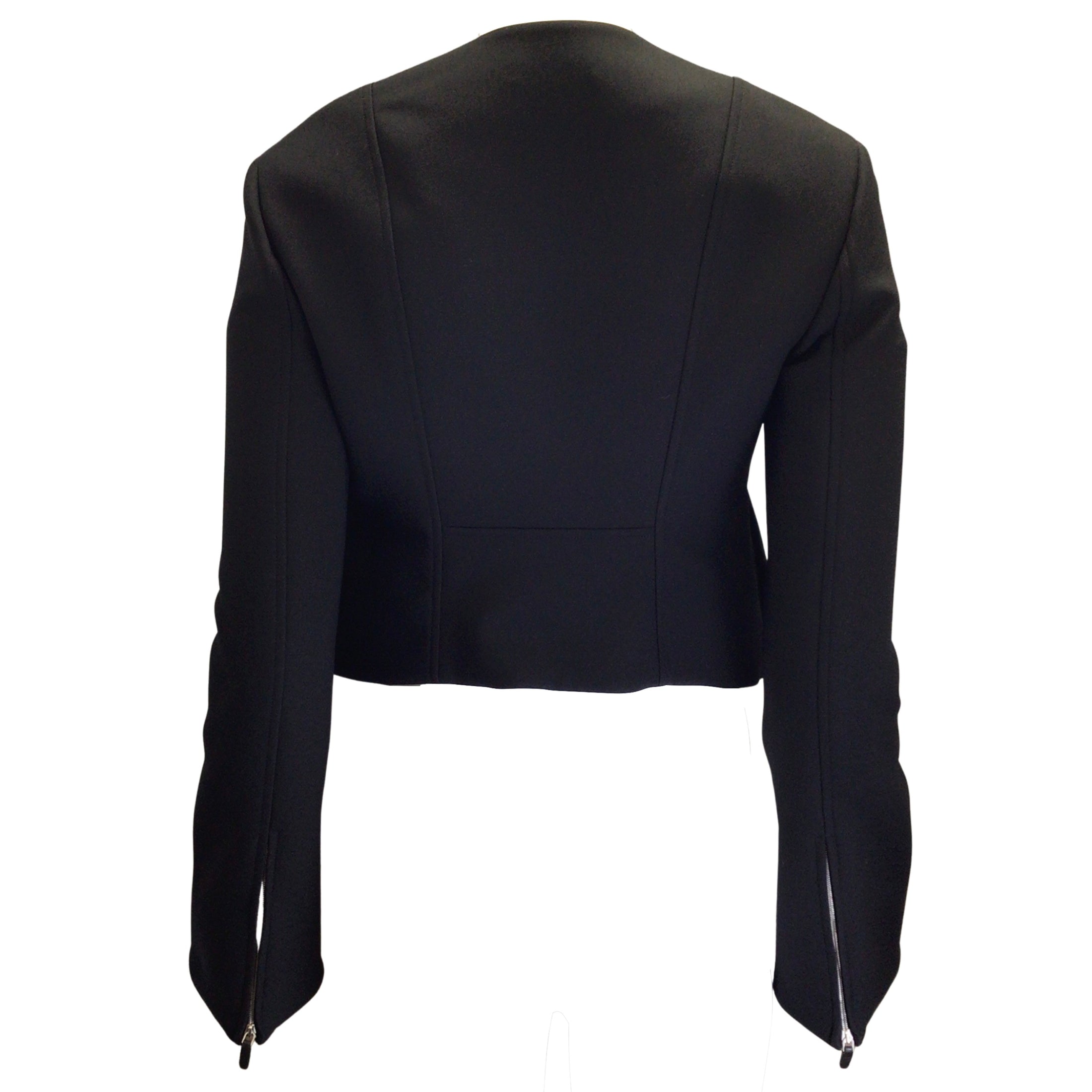 The Row Black Saori Full Zip Silk Lined Technical Stretch Jacket