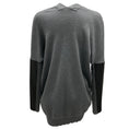 Load image into Gallery viewer, Manrico Cashmere Grey / Black Leather Trimmed Cashmere Knit Cardigan Sweater
