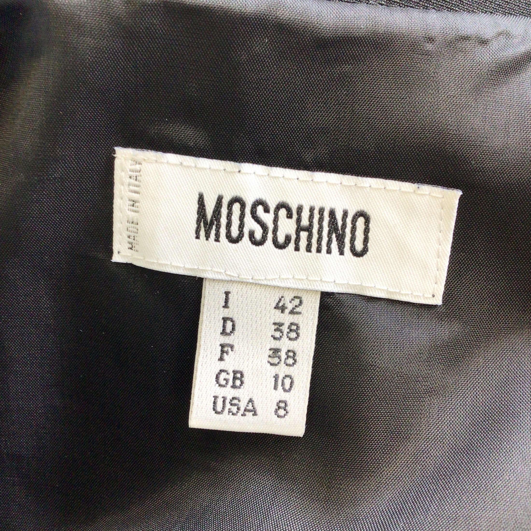 Moschino Black Sleeveless Crepe Midi Dress