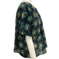 Load image into Gallery viewer, Ulla Johnson Blue / Gold Crinkle Lazuli Marseille Blouse
