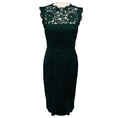 Load image into Gallery viewer, Valentino Dark Green Lace Midi Dress
