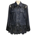 Load image into Gallery viewer, Veronica Beard Indigo Rinse Kiki Eyelet Jacket
