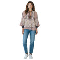 Load image into Gallery viewer, Ulla Johnson Cream / Purple Colette Blouse
