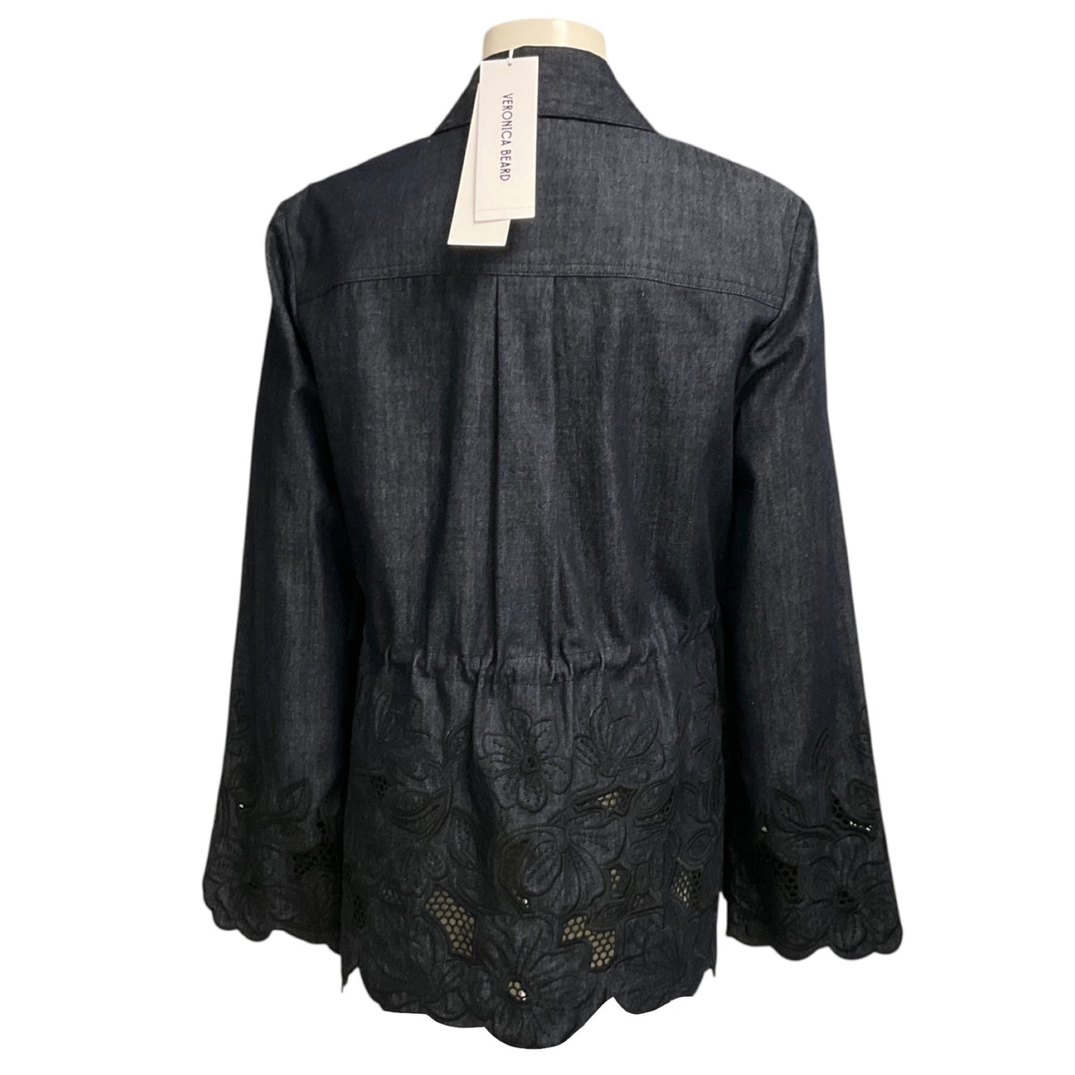 Veronica Beard Indigo Rinse Kiki Eyelet Jacket