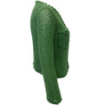 Load image into Gallery viewer, Chanel Green Cotton Crochet Cardigan Sweater
