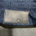 Load image into Gallery viewer, Chloe Vintage Blue Dual Zipper Front Denim Jacket with Navy Wool and Angora Knit Sleeves

