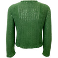 Load image into Gallery viewer, Chanel Green Cotton Crochet Cardigan Sweater
