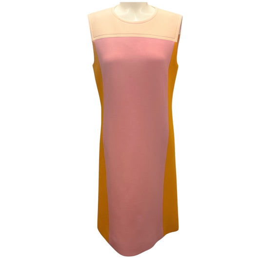 Bottega Veneta Pink Multi Sleeveless Colorblock Sheath Dress