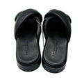 Load image into Gallery viewer, Antonelli Firenze Black Lambskin Leather Cross Strap Platform Slide Sandals
