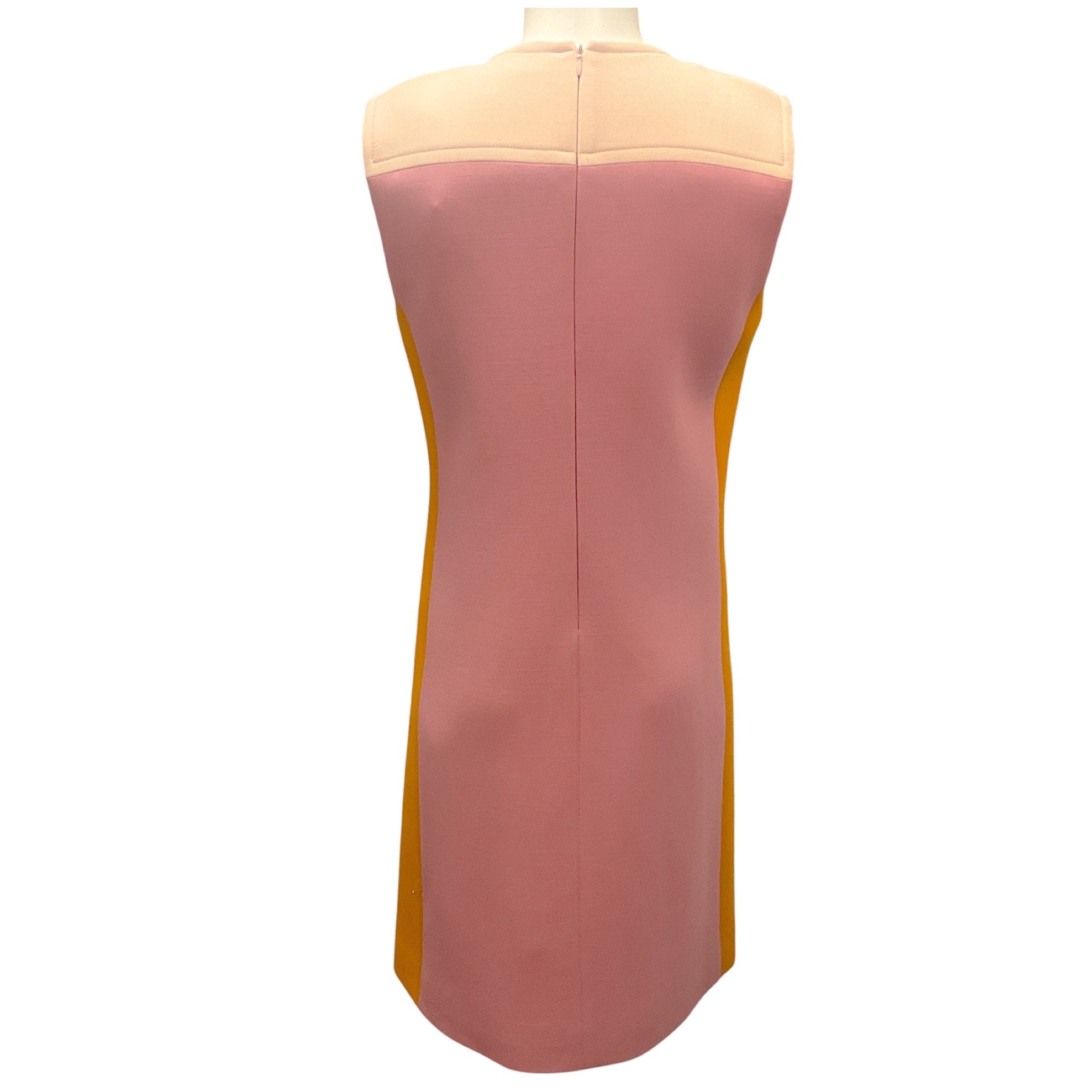 Bottega Veneta Pink Multi Sleeveless Colorblock Sheath Dress