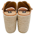 Load image into Gallery viewer, Sergio Rossi Tan Leather Criss Cross Wedge Espadrille Sandals

