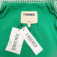 Load image into Gallery viewer, L'Agence Green / White Houndstooth Kenzie Blazer
