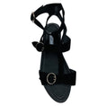 Load image into Gallery viewer, Prada Black / Silver Buckle Strap Suede Leather Flat Sandals
