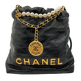 Load image into Gallery viewer, Chanel Black 2023/24 Metiers d'Art Collection Shiny Lambskin Leather Mini 22 Handbag
