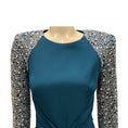 Load image into Gallery viewer, Jenny Packham Ink Blue Twyla Crystal Embellished Crepe Gown
