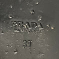 Load image into Gallery viewer, Prada Black / Silver Buckle Strap Suede Leather Flat Sandals
