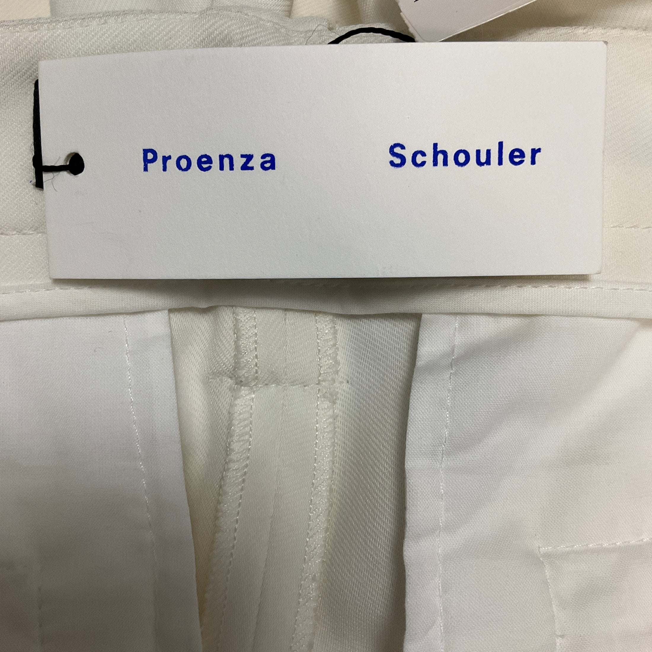 Proenza Schouler White Viscose Suiting Crop Flare Pants