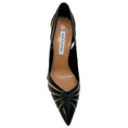 Load image into Gallery viewer, Aquazzura Black Snake / Fine Mesh The Spy Pump 105
