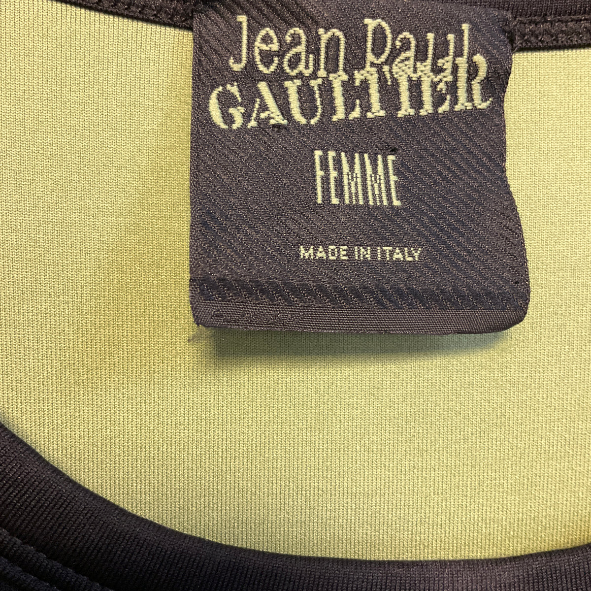 Jean Paul Gaultier Femme Black Sleeveless Jersey Stretch Midi Dress