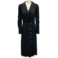 Load image into Gallery viewer, Altuzarra Black Button Detail Long Sleeved Midi Dress
