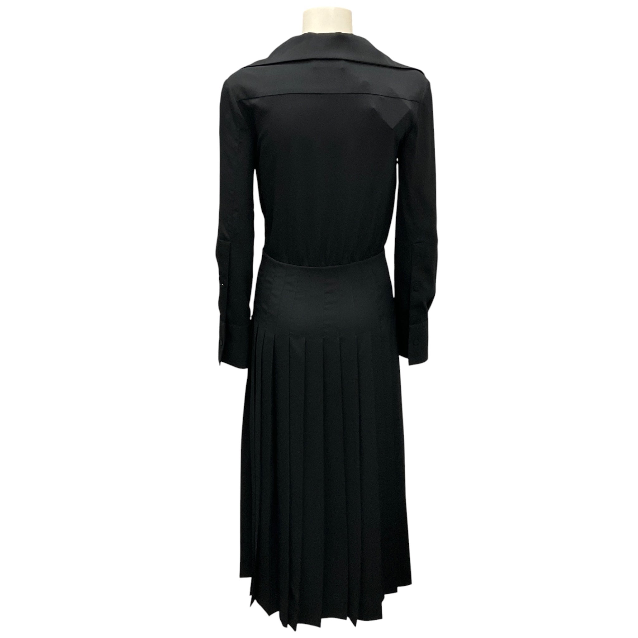 Altuzarra Black Button Detail Long Sleeved Midi Dress