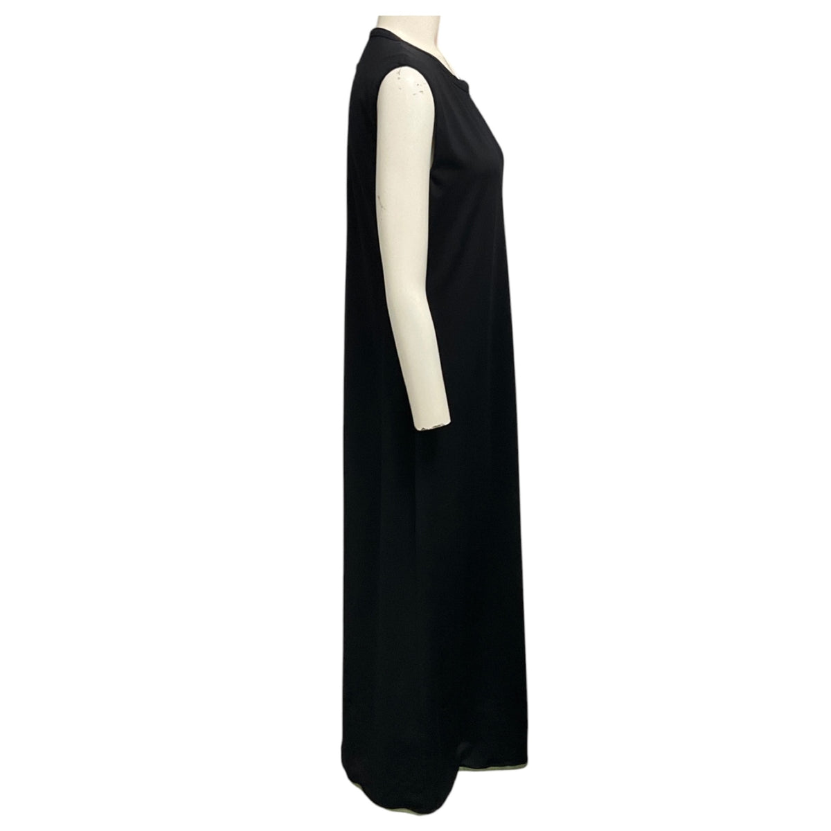 Jean Paul Gaultier Femme Black Sleeveless Jersey Stretch Midi Dress