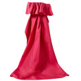 Load image into Gallery viewer, Carolina Herrera Black / Pink Strapless Crepe Taffeta Ruffle Column Gown
