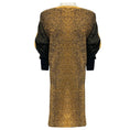 Load image into Gallery viewer, Jean Paul Gaultier Maille Femme Gold Metallic / Black Glitter Knit Midi Dress
