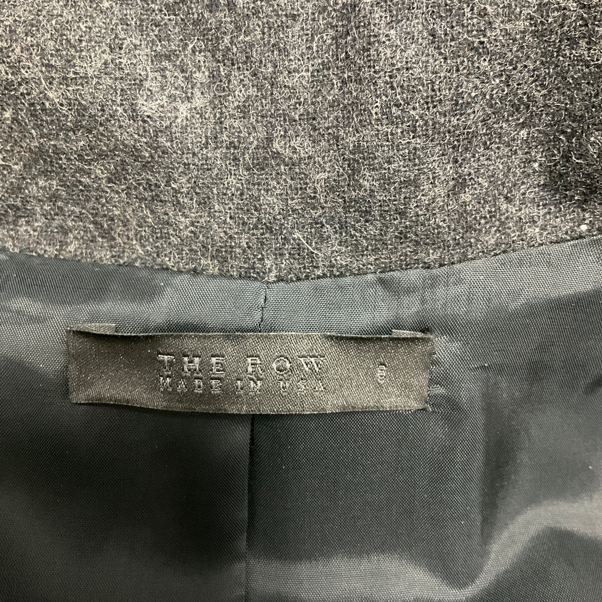 The Row Charcoal Grey Two Button Wool Jacket
