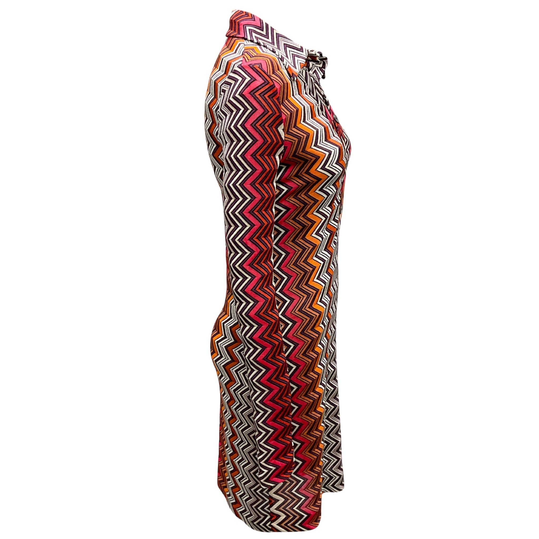 Missoni Multi 2024 Zigzag Knit Polo Dress