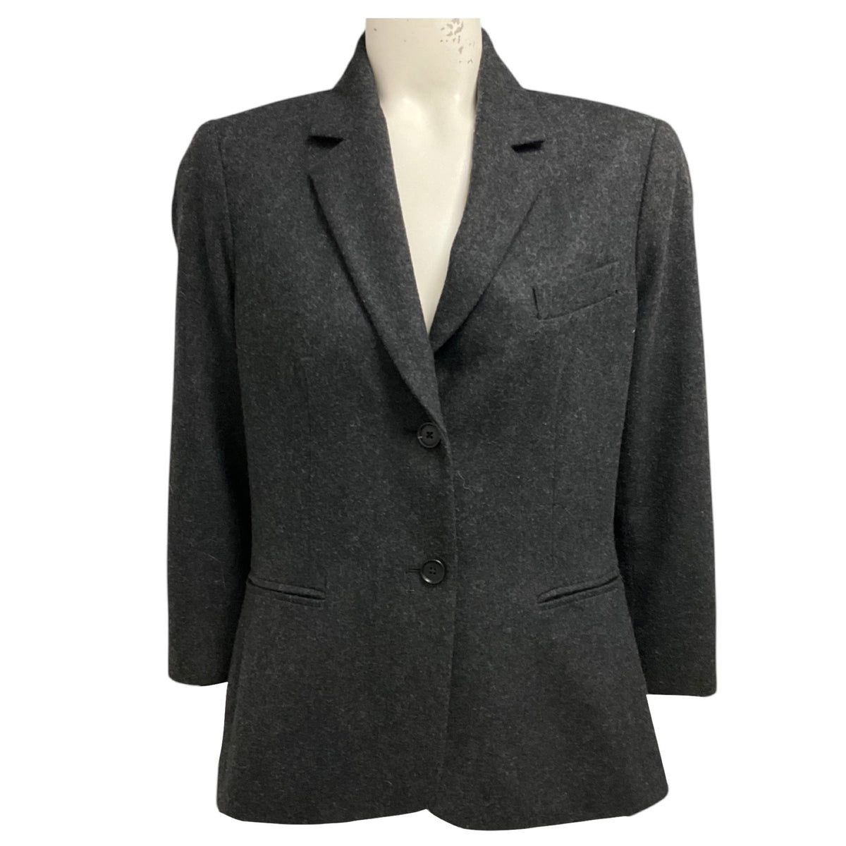 The Row Charcoal Grey Two Button Wool Jacket