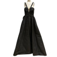 Load image into Gallery viewer, Carolina Herrera Black Two-Piece Satin Gown / Formal Dress
