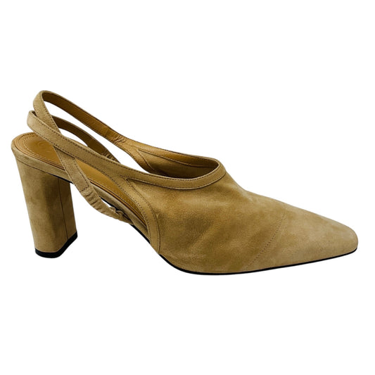 The Row Natural Beige Camil Suede Slingback Pumps