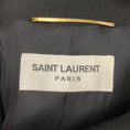 Load image into Gallery viewer, Saint Laurent Noir / Rouge Colorblock Button Front Wool Coat

