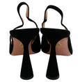 Load image into Gallery viewer, Aquazzura Black Suede Amore 95 Slingback Pumps
