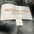Load image into Gallery viewer, Michael Kors Collection Grey Banker Melange Wool Melton and Faux Fur Double Breasted Coat
