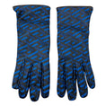 Load image into Gallery viewer, Versace Blue / Black Logo Print Lambskin Leather Gloves
