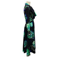 Load image into Gallery viewer, Prabal Gurung Black / Blue / Green Multi Floral Printed Midi Dress
