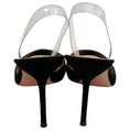 Load image into Gallery viewer, Aquazzura Black Suede V Plexi 85 Slingback Pumps
