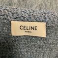 Load image into Gallery viewer, Celine Blue Brushed Mohair Cropped Cardigan Sweater with Gold Buttons
